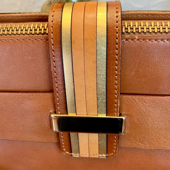 Tre Vero brown leather shoulder purse - Picture 3 of 12